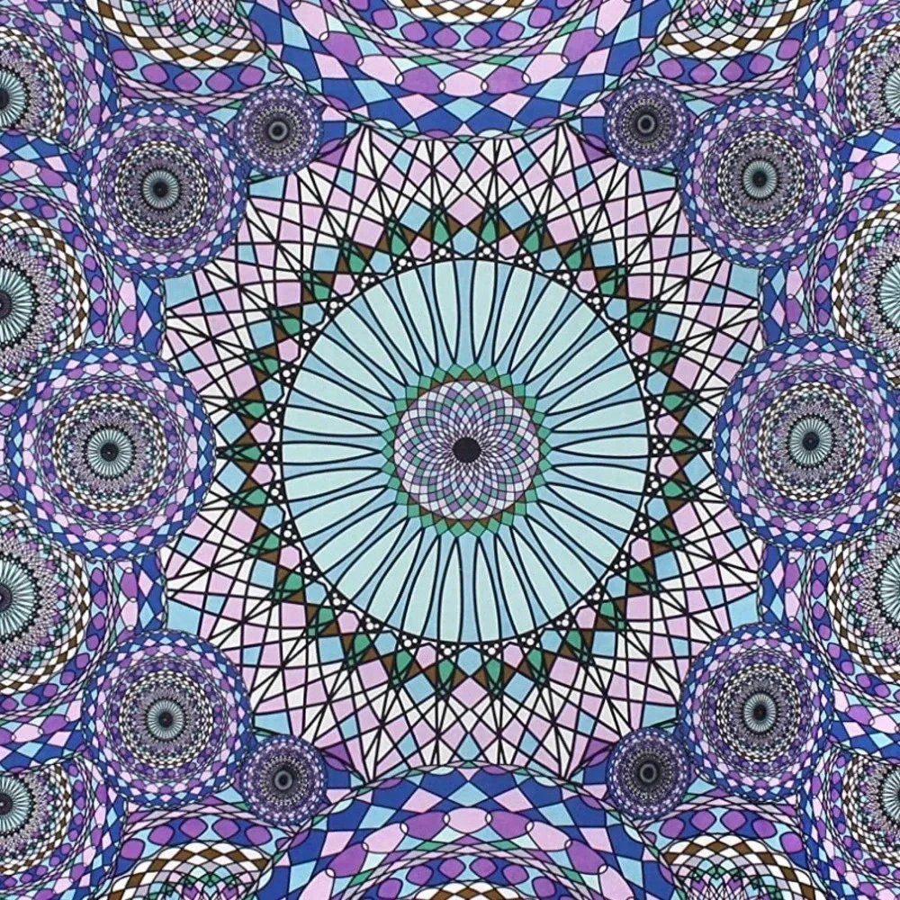 Sunshine Joy 3D Geometric Rings Tapestry